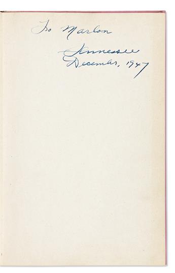 WILLIAMS, TENNESSEE. Streetcar Named Desire. Signed and Inscribed, To Marlon / Tennessee / December, 1947,